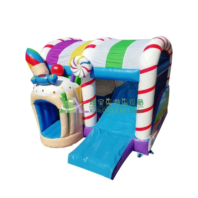 Candy land Inflatable Bounce House With Slide Combo Inflatable Candy Bouncy Castle Kids Zone 5