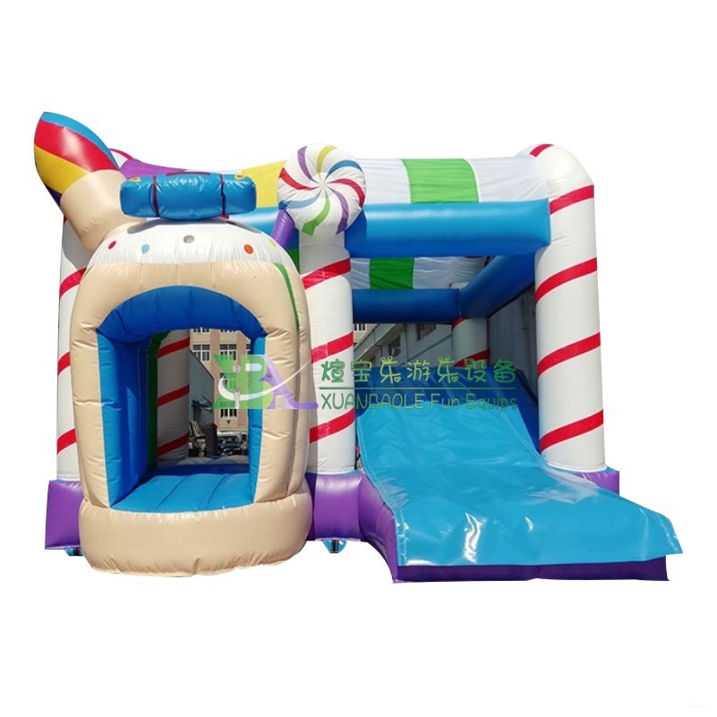 Candy land Inflatable Bounce House With Slide Combo Inflatable Candy Bouncy Castle Kids Zone 6