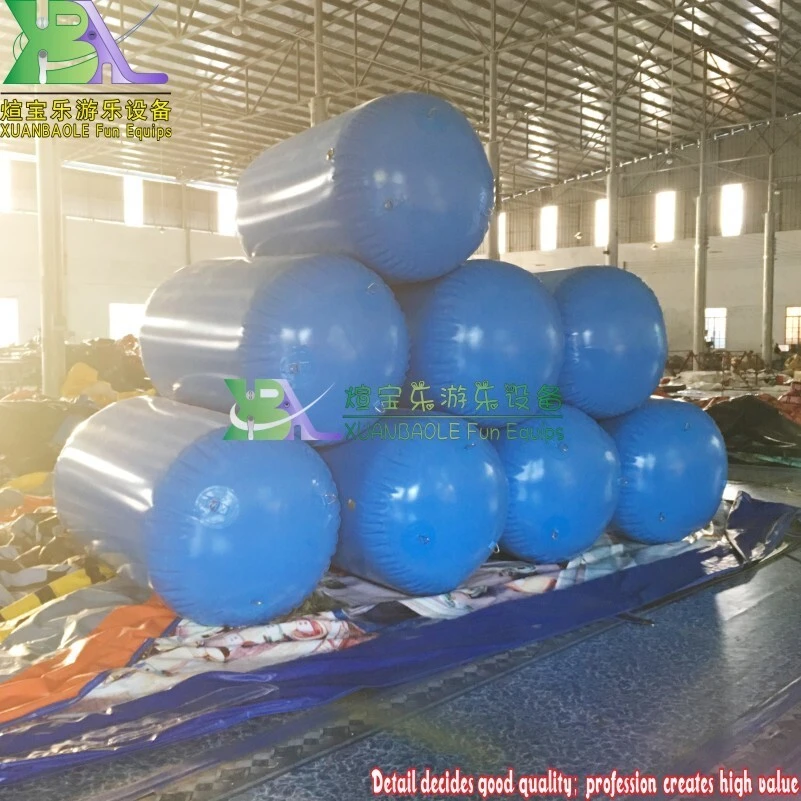 Custom Size Light Blue Inflatable Swim Buoy / Inflatable Water Barrier For Water Sports Marker 1