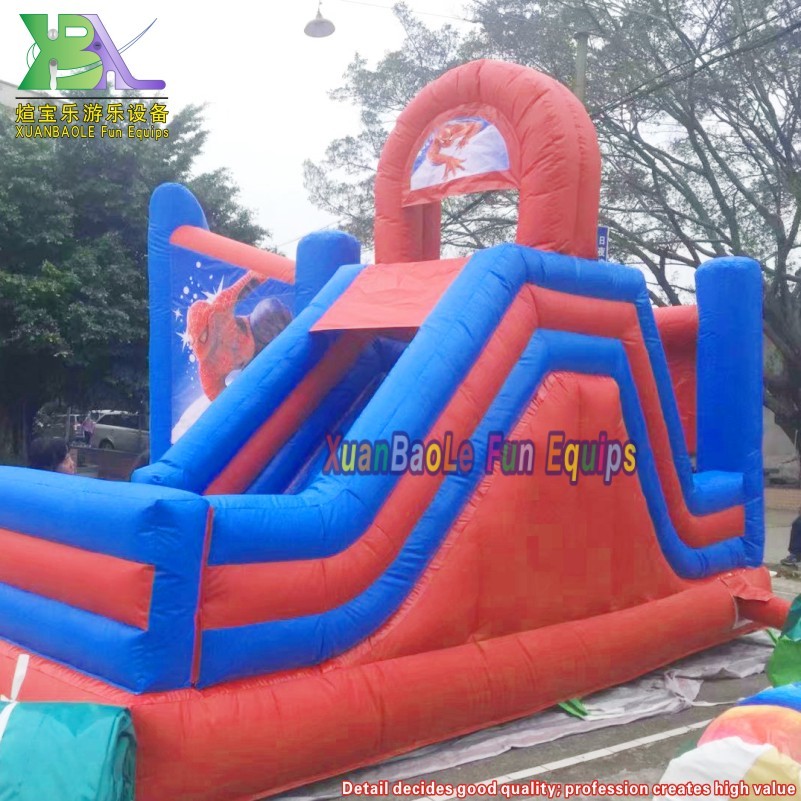 Combo de tobogán inflable con temática de Spiderman - Castillo inflable Moonwalk para niños con tobogán 4