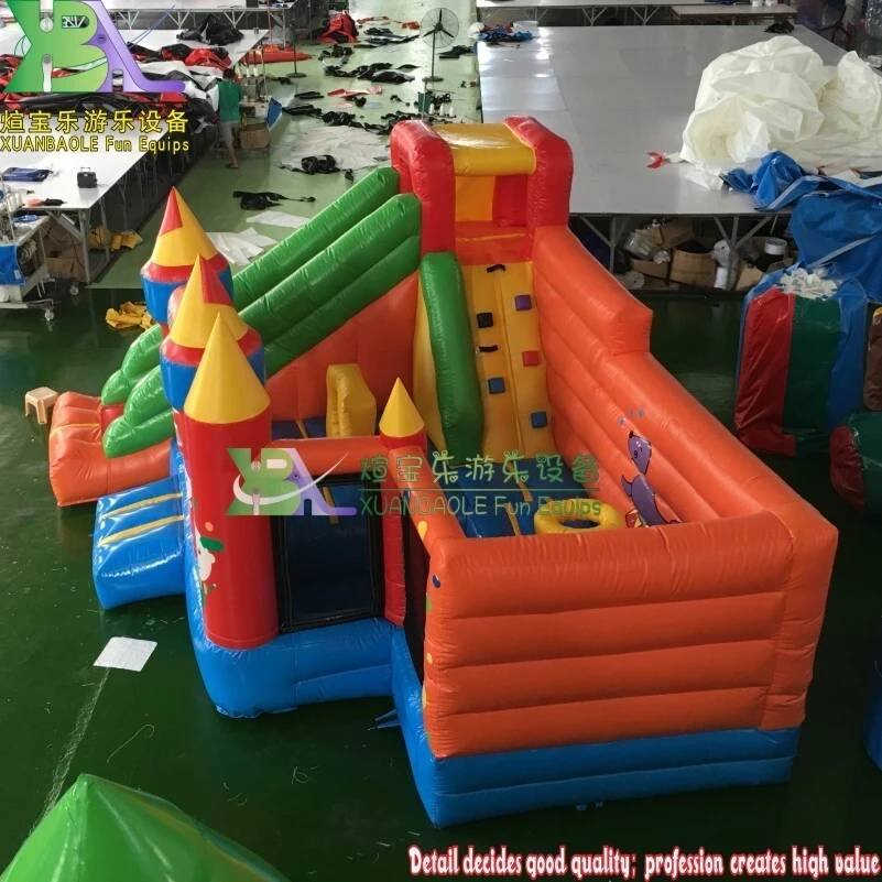 Kids Inflatable Bounce House Backyard Jumping Dual Slide Bouncer Castle / 950W Air Blower 1