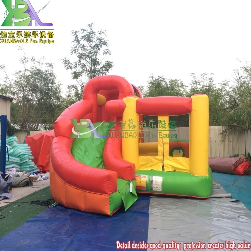Mini Backyard PVC Inflatable Toys Functional Bounce House With Twist Slide Jumping Castle For Kids Special Offer 1