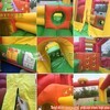 Mini juguetes inflables de PVC para patio trasero, casa de rebote funcional con tobogán giratorio, castillo de salto para niños, oferta especial 2