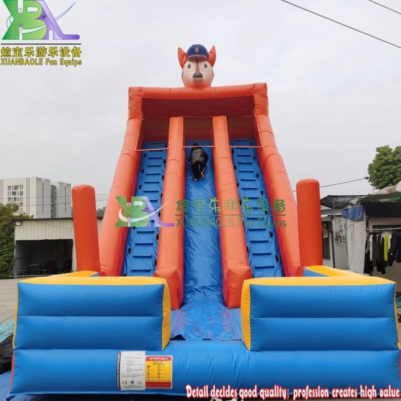 Kids Dog Cartoon Inflatable Slide Residential Jumper Slide Trampoline For Fun 1