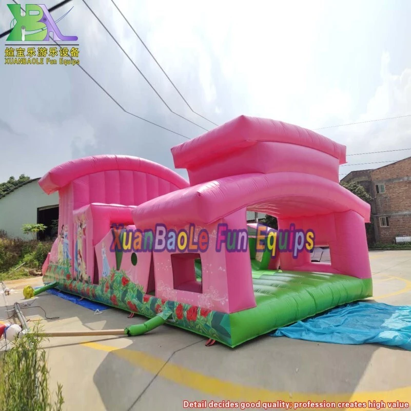 CURSOS DE ASALTO Princess Palace, Desafío de obstáculos inflables Funtastic Carrera divertida para niños pequeños 1