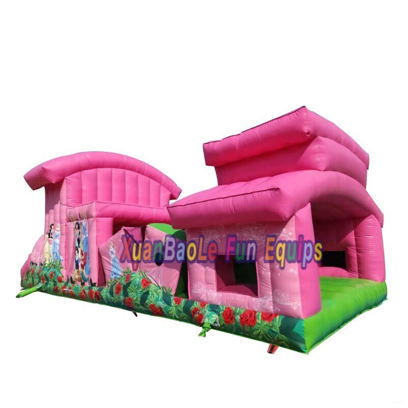 CURSOS DE ASALTO Princess Palace, Desafío de obstáculos inflables Funtastic Carrera divertida para niños pequeños 5