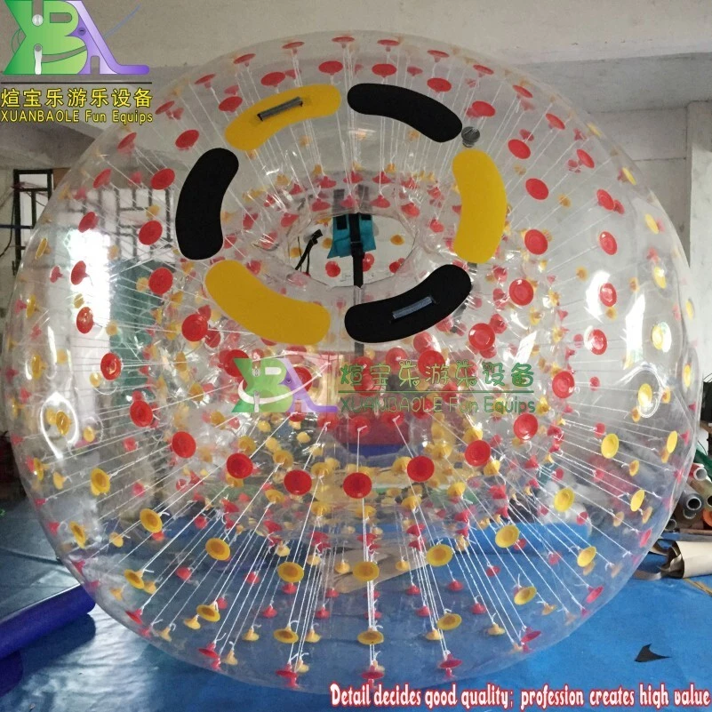 Grassland Transparent Inflatable Zorb Ball , Inflatable Human Bowling Ball For Grass / Snow Land 1