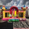 8x5m circo al aire libre inflable casa de rebote divertido payaso inflable castillo de salto con tobogán combo inflable comercial 3