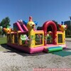 8x5m circo al aire libre inflable casa de rebote divertido payaso inflable castillo de salto con tobogán combo inflable comercial 5