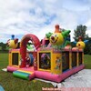 8x5m circo al aire libre inflable casa de rebote divertido payaso inflable castillo de salto con tobogán combo inflable comercial 2