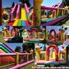 8x5m circo al aire libre inflable casa de rebote divertido payaso inflable castillo de salto con tobogán combo inflable comercial 7