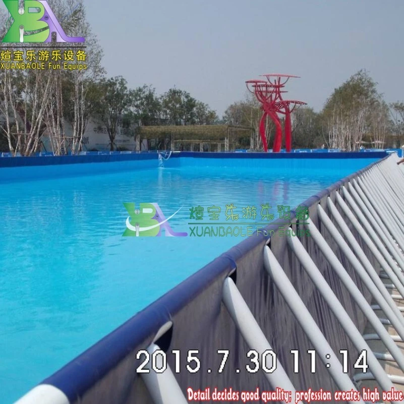 Large Above Ground PVC Rectangular Metal Steel Frame Swimming Pool Ultra Metal steel Frame Swimming Pool 1