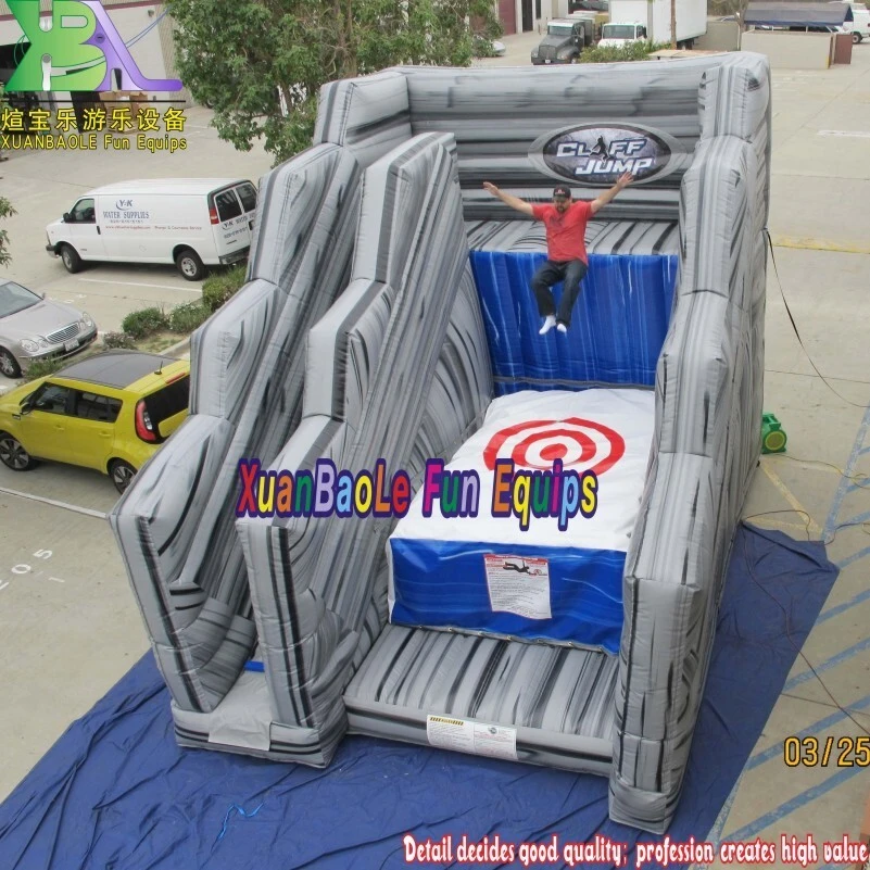 Leap of Faith Cliff Jump Rock Waterfall Inflatable Stunt Game for adults Cliff Bouncy Castle Party Entertainment Bouncy Sport Game 1