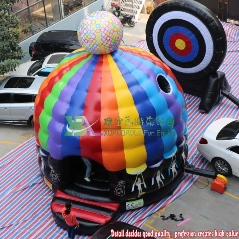 Castillo hinchable de baile con cúpula de discoteca inflable con diseño de bola de luz LED de fabricación China, tienda de campaña con cúpula musical, gorila para saltar 1