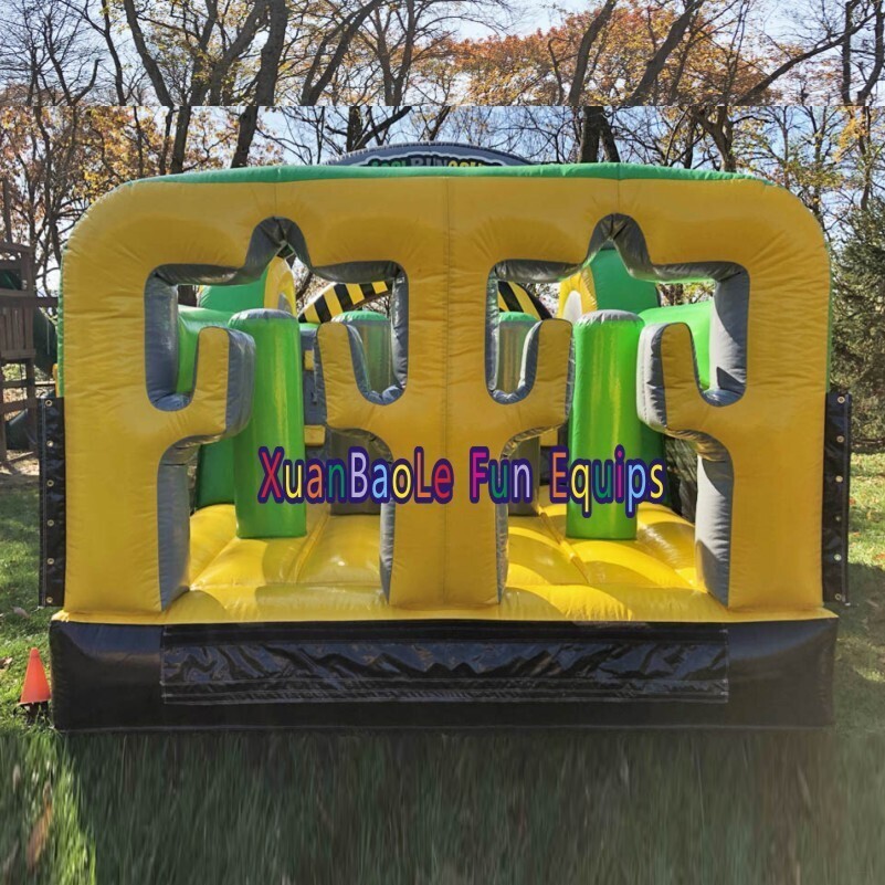 Parcours d'obstacles gonflable de 35 pouces, parcours gonflable commercial robuste à course radicale pour enfants ou adultes 4