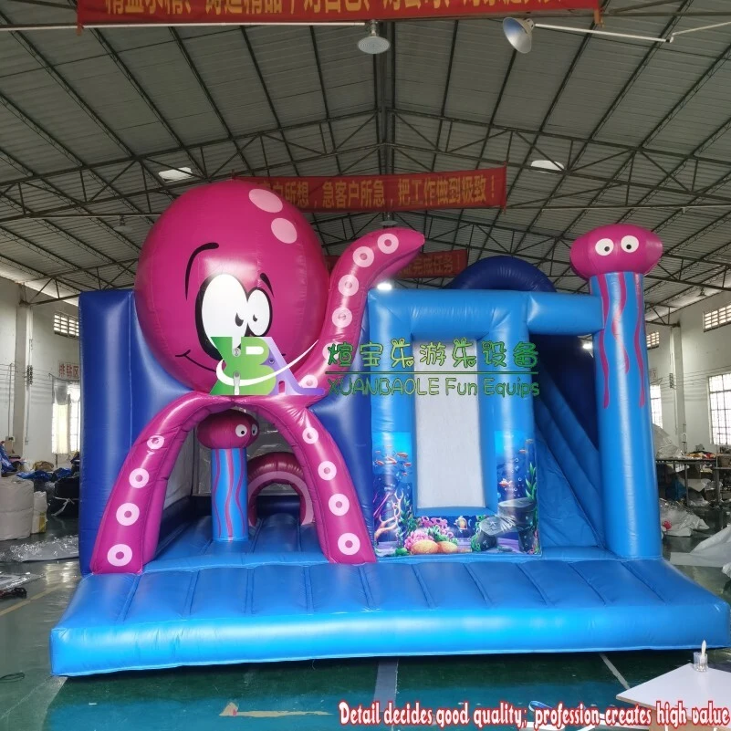 Combo Toboggan Flamant Gonflable Backyard Toddler Air Bounce Inflatables For Home Or Commercial Rentals 1