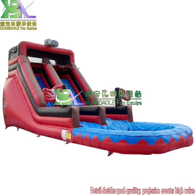 PVC Inflatable Factory Customized 18Ft Tall Pirate Blow Up Water Slide For Adult And Child 1