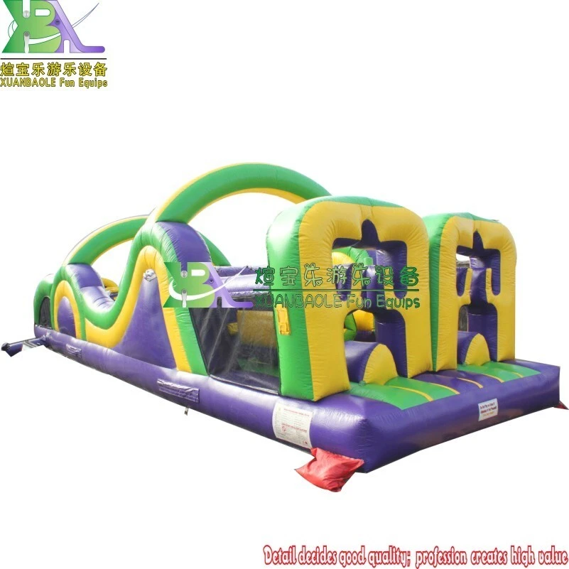 Parcours d'obstacles gonflable de course de défi de jeux de carnaval gonflables de Sport pour des adultes et des enfants 1