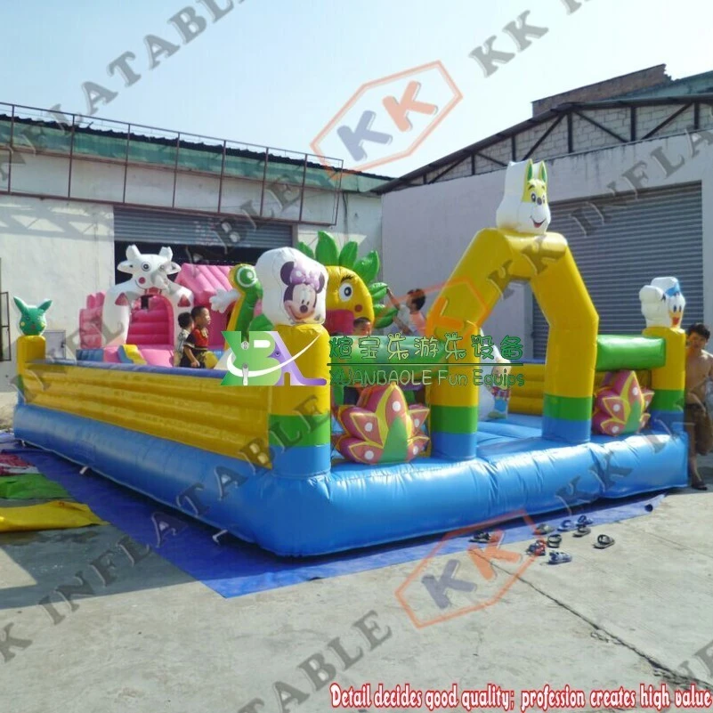 Giant Funny City Castle Children Jumping Bouncer Spray painting Inflatable Playground Amusement Park Bouncy Trampoline 1