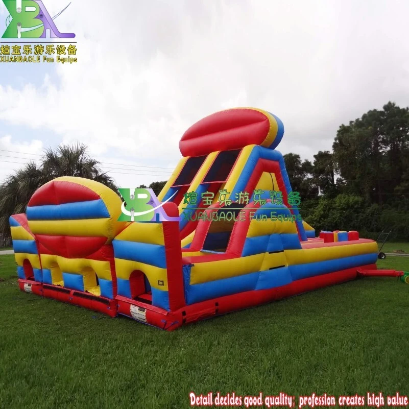 25ft Tall Slide Extreme Challenge Inflatable Radical Run Assault Obstacle Course 1