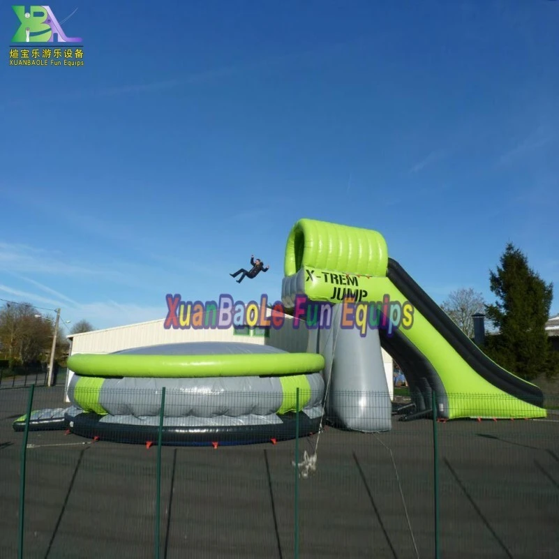 Inflatable BMX Stunt Airbag, inflatable jump platform with air bag/free fall inflatable stunt jumping mattress/ inflatable base jump 1