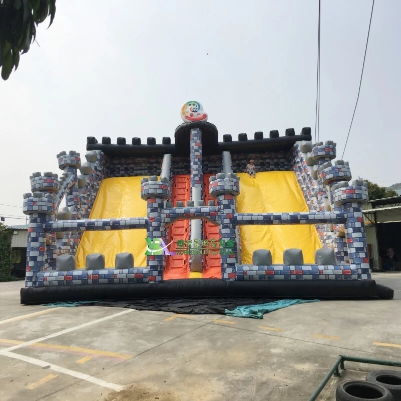 Commercial Super Large Trampoline Slide, Camelot Knight 31ft Heavy Duty Inflatable Jumping Castle Slide For Kids & Adults Entertainment Park 1