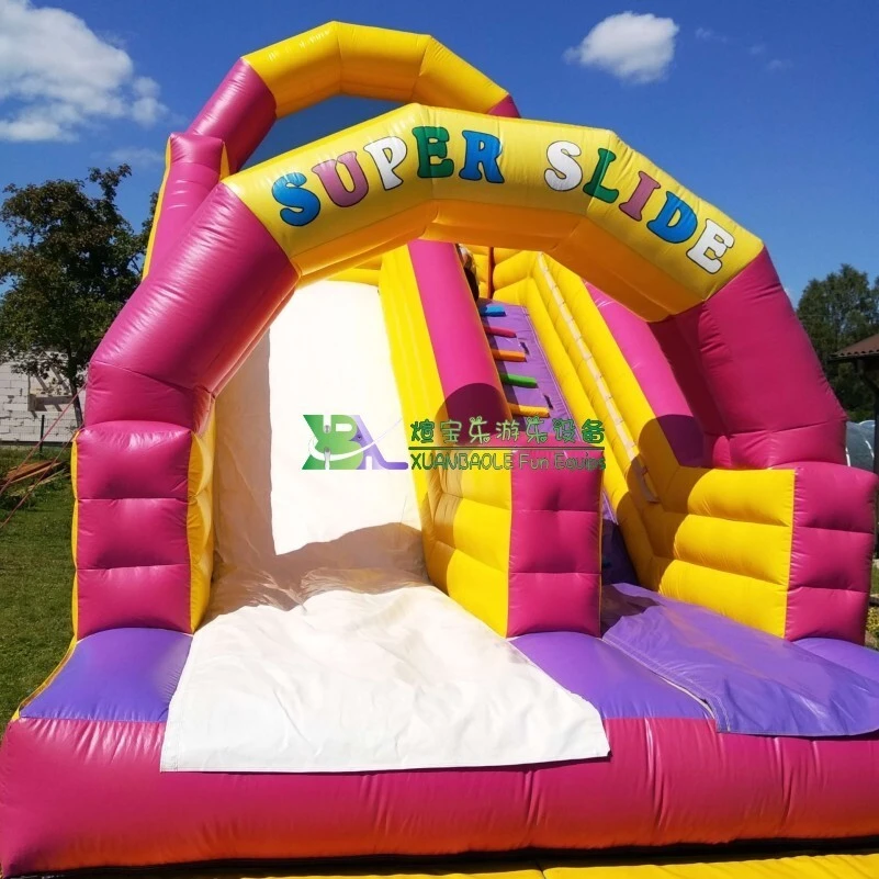 Beautiful Huge Air Arch Inflatable slide For Outdoor Showing, Kids Party Jumper Single Lane bouncy slide 1