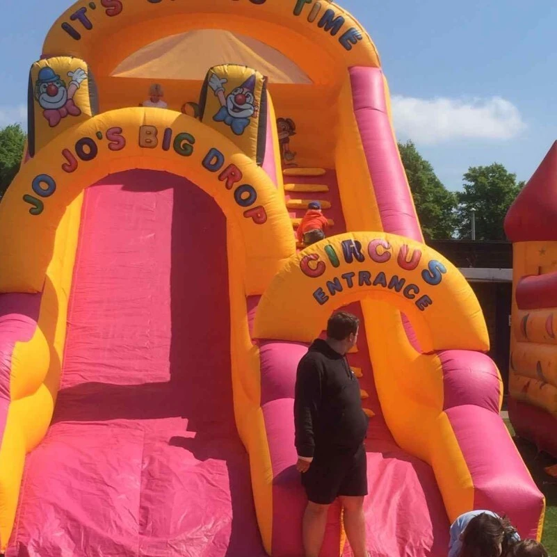 Circus Joker Adults Kids Inflatable Clown Slide, Jo Jo's Big Drop Inflatable 1