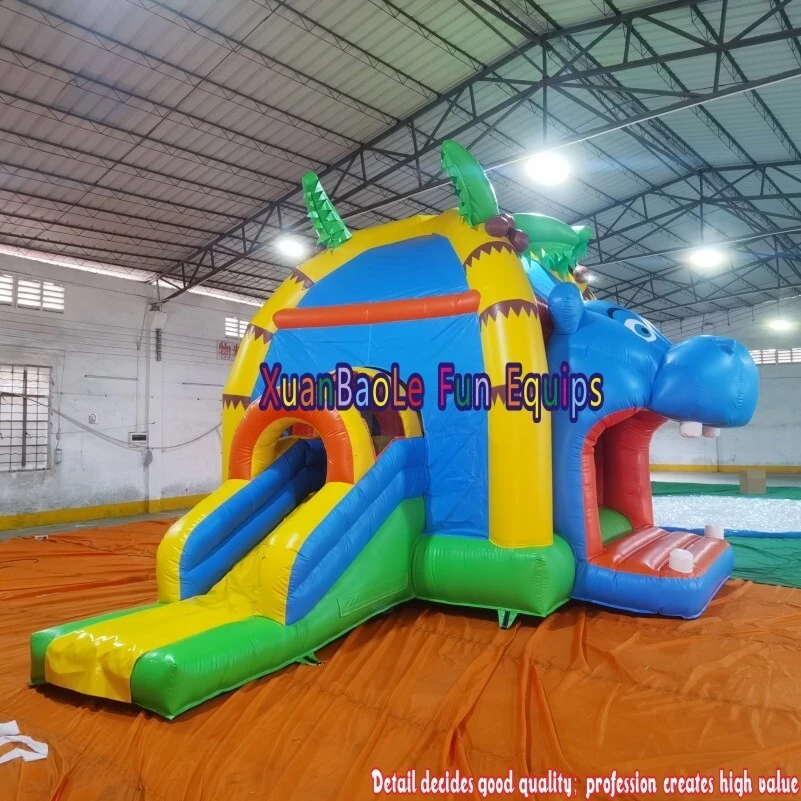 Inflatable hippo bouncer home use bouncy castle jumper slide castle bounce 1