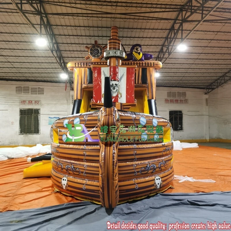 Luxury Pirate Ballcanon Lovely Inflatable Combo 2 In 1 Castle Bounce House With Slide 1
