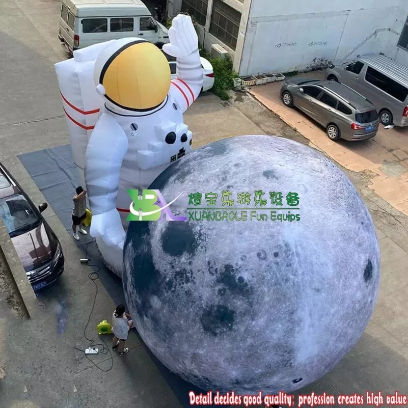 Big Decorating Inflatable Astronaut With The Earth Balloon For Advertising 1