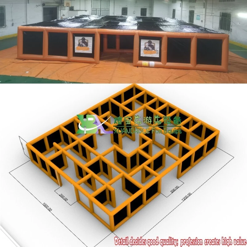 12x12m PVC Inflatable Maze Laser Tag Arena Inflatable Laser Maze For Kids And Adults 1