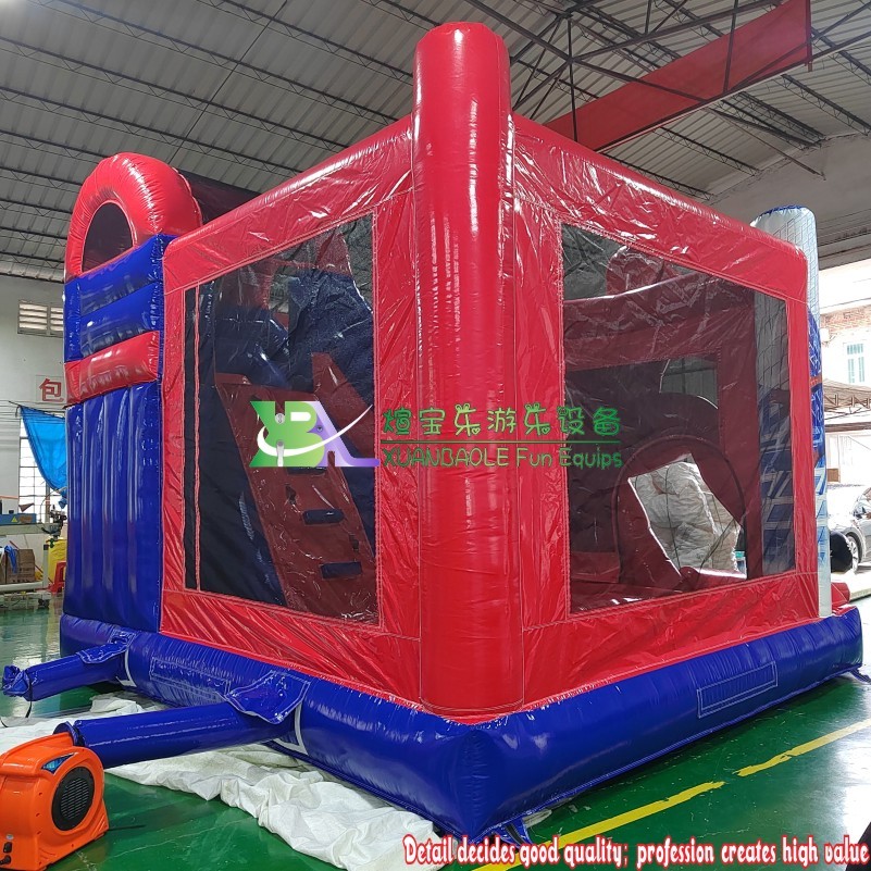 3D Spiderman Inflatable Bounce Slide Combo - Commercial Grade Jumping Castle with Slide 4