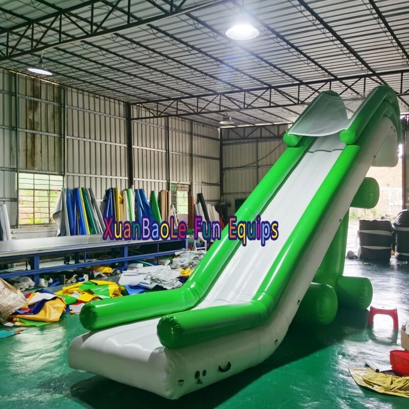 Factory 0.9mm inflatable floating water slide for barge inflatable Yacht slide 1