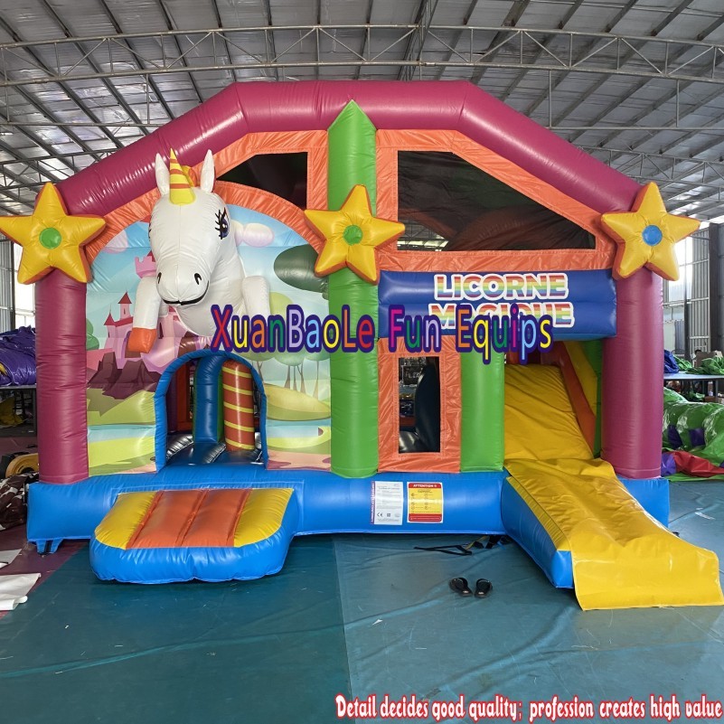 Magic Inflatables Unicorn Magic Inflatable Combo/ Unicorn Bouncer Jumping Bouncy Castles ...
