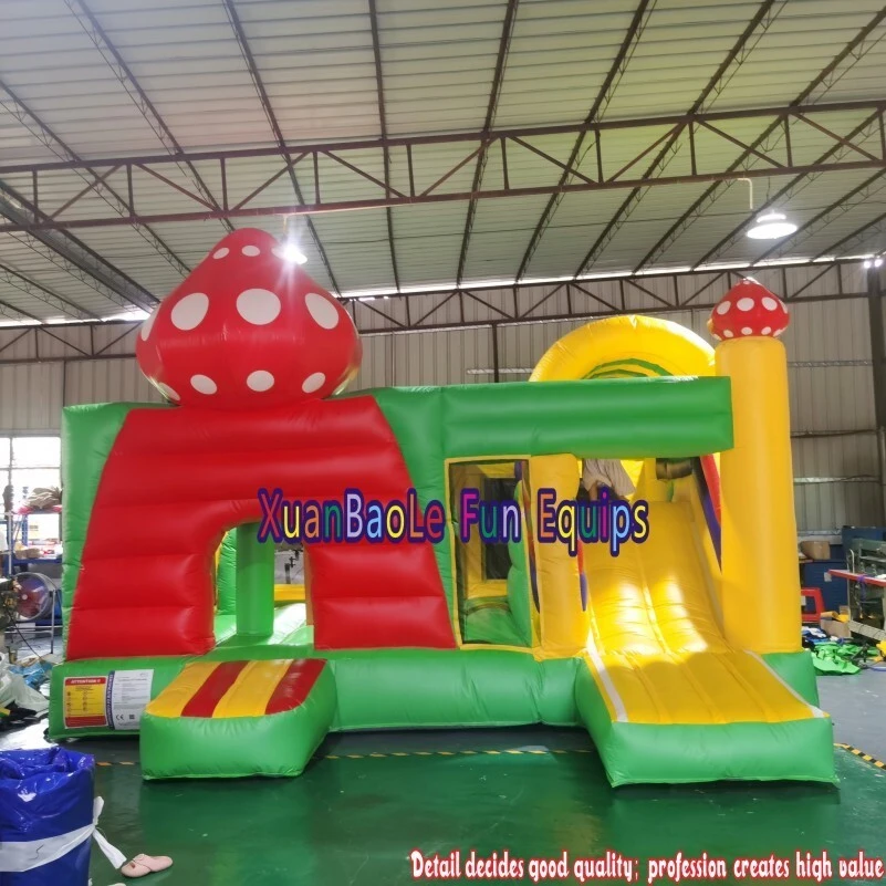 Mushroom Shape Designed Jumping Castle Bounce House Outdoor Commercial Inflatable Bouncy Castle Combo Toddler 1