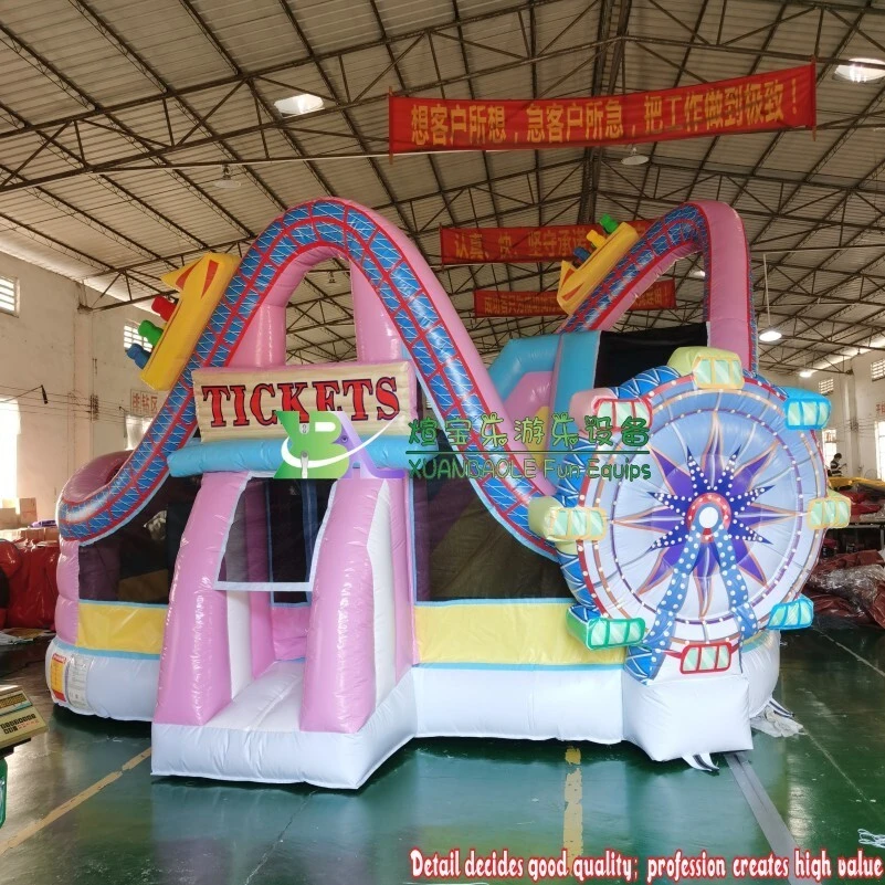 Roller Coaster Windmill House Inflatable Bouncer New Design Bouncy Castle Combo For Kids 1
