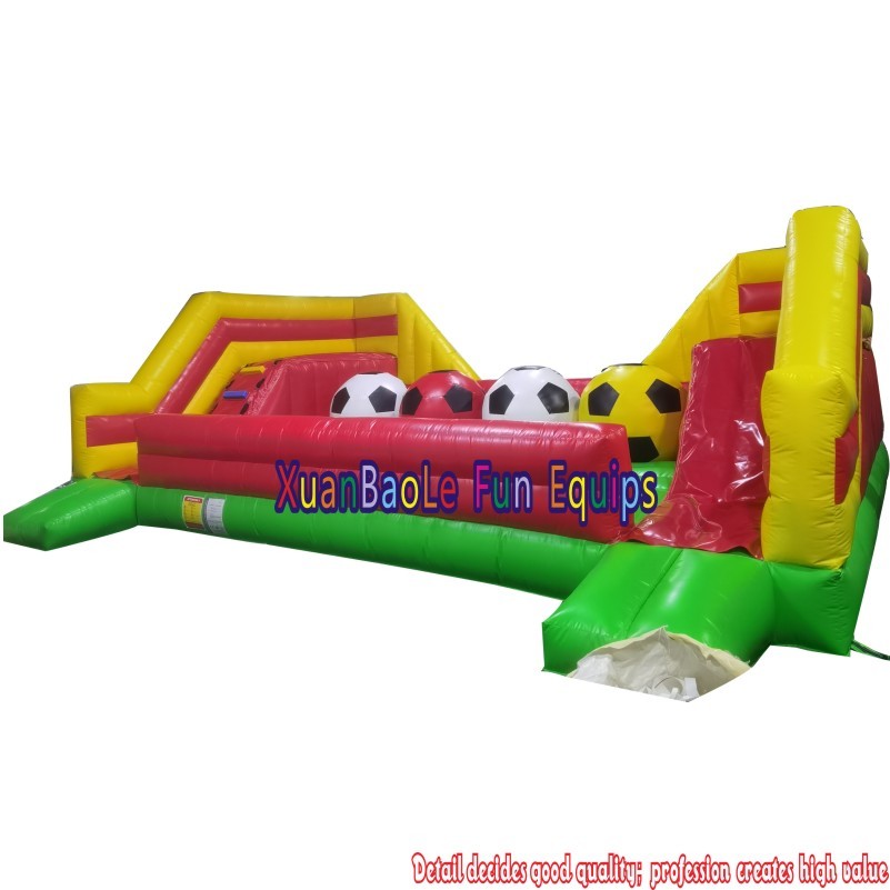 Tema de fútbol interactivo, obstáculo inflable de gran pelota/saltos y límites, juego de salto de desafío inflable 9