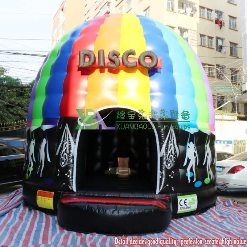 Newest DJ dancing music party inflatable disco dome bouncer bounce house 1