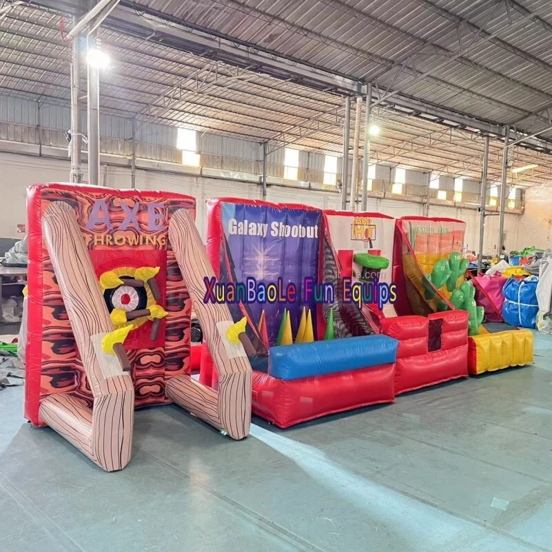 Outdoor commercial grade party challenge playing inflatable carnival sport interactive games for kids 1