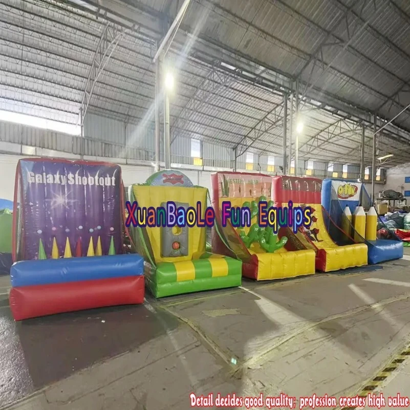 New Garden Play Children Inflatable Interactive combo 4 Different Carnival inflatable children's Sport Games 1