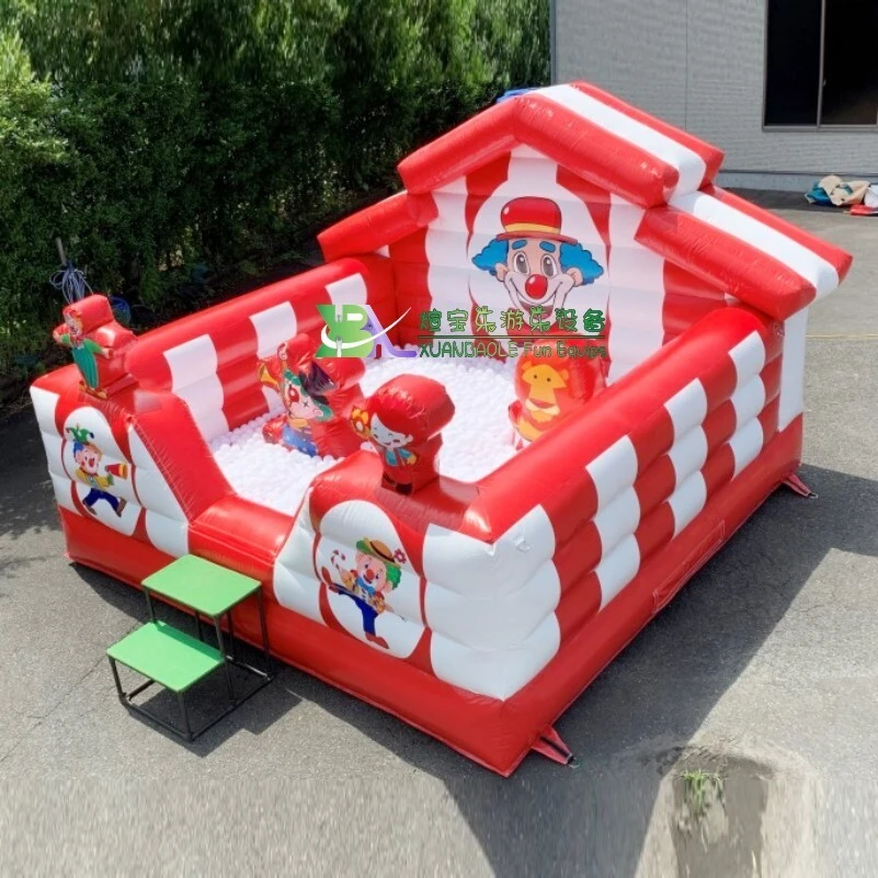 Party Circus Clown Theme Outdoor Inflatable Ball Pit With Bounce House Baby Foam Ball Pit Pool 1