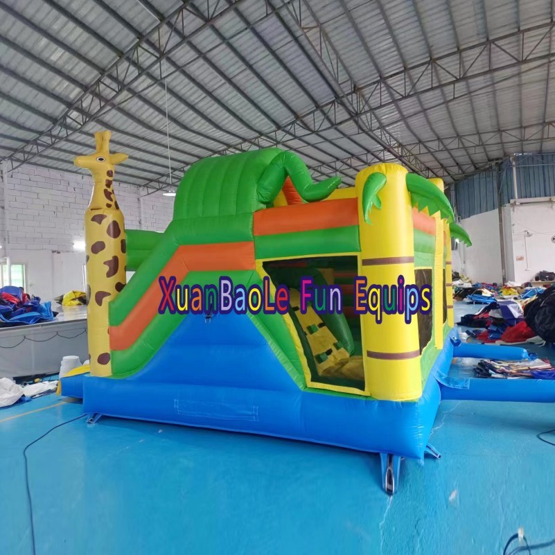 Kids’ Jungle Inflatable Bouncer Combo – Gorilla Themed Jump Castle with Slide for Garden 8