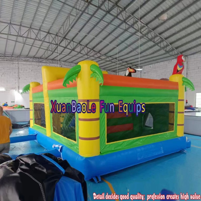 Kids’ Jungle Inflatable Bouncer Combo – Gorilla Themed Jump Castle with Slide for Garden 10
