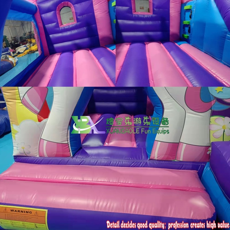 2025 Unicorn-Themed Mini Inflatable Bounce & Slide Combo – Kids’ Party Fun Castle 4
