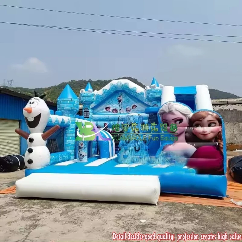 Waterproof Frozen Bouncy Castle With Slide Indoor Playground Eco - Friendly 1