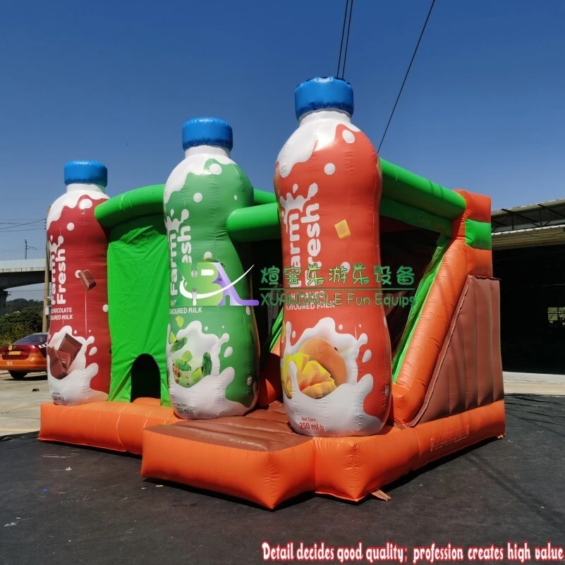 Factory Custom farm fruit juice fresh milk Inflatable Bounce Castle Outdoor Inflatable Bouncing Combo game 1