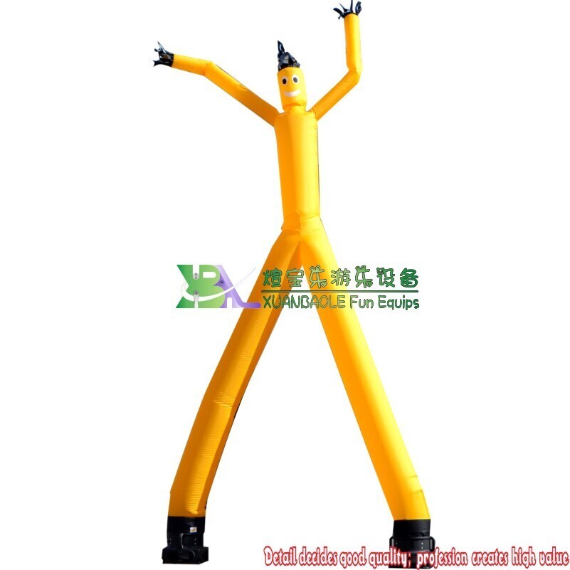 Inflatable 2 tube sky dance yellow inflatable air dance 2