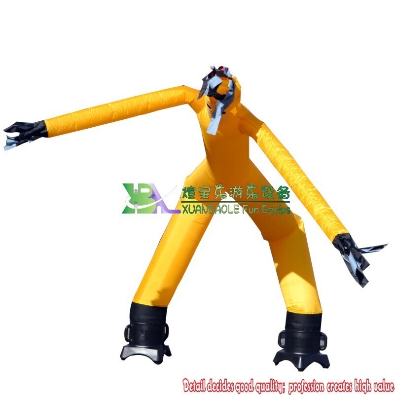 Inflatable 2 tube sky dance yellow inflatable air dance 3