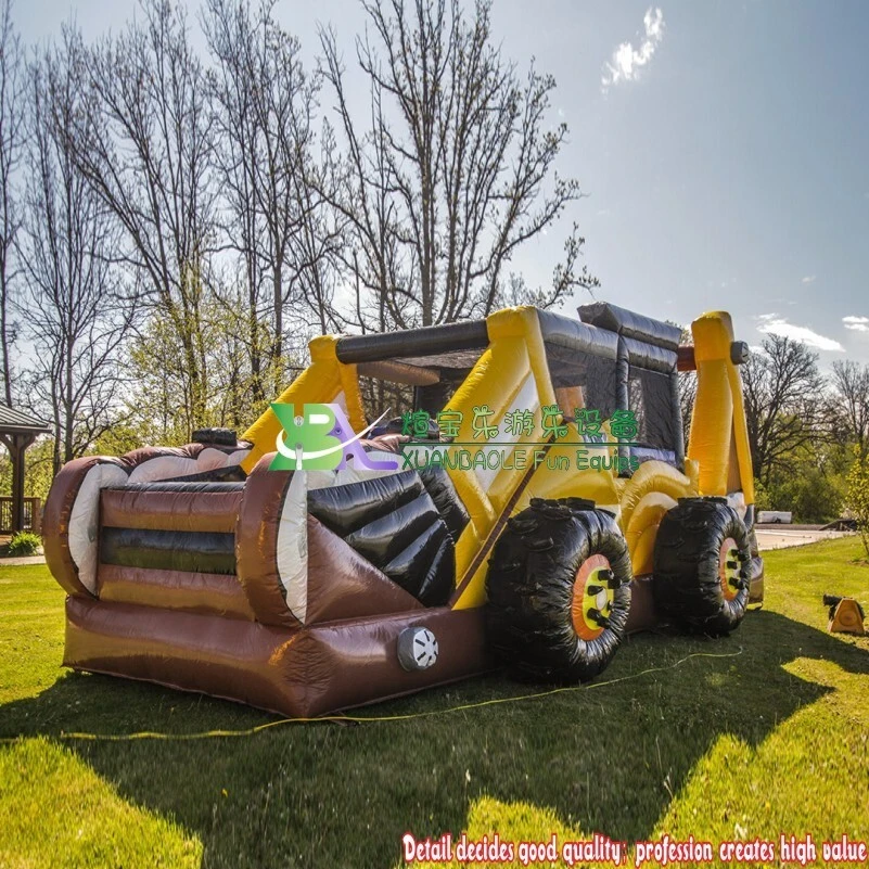 Inflatable car themed obstacle trampoline game 1